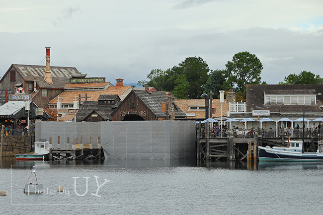 ボードウォークカフェの屋外席のあたり